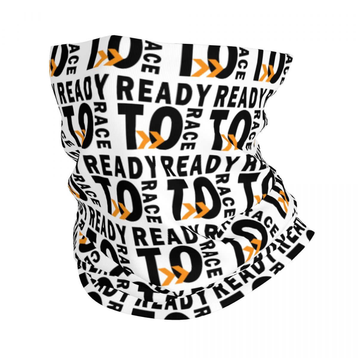 Aangepaste Ready To Race Oostenrijkse motorfiets nekbeschermer dames heren winddichte winterbandana sjaal voor fietsen: Oranje