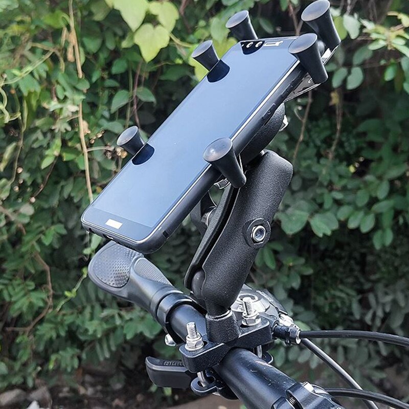 Double Socket Arm with 1 inch Ball Base Mount Motorcycle Camera Extension