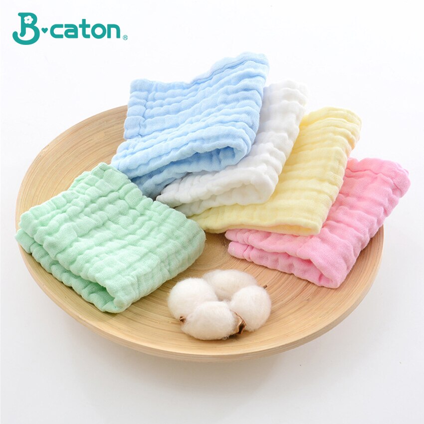 5Pcs Baby Towel Kid Bath Towels for Babys Face Wash Wipe Muslin squares Cotton Hand Towel soft Baby Gauze for newborn Baby Stuff