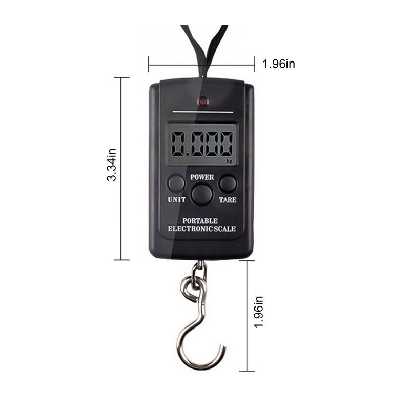 40kg X 5g Mini Digital Fishing Scale for Fishing Luggage Travel Weighting Steelyard Hanging Electronic Hook Fishing Scale