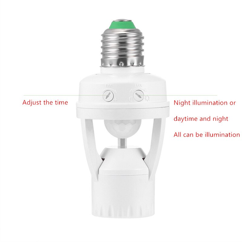Hoge Gevoeligheid PIR Motion Sensor E27 LED lamp Base Houder Met licht Schakelaar Infrarood Inductie Lamp Socket nachtlampje