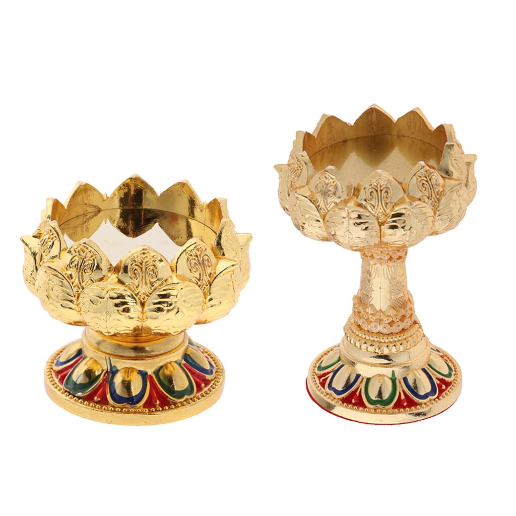 45/76mm höjd buddha lotus smör ljus lamphållare bas brännare för hemmet ber säkert/ förmögenhet/ tur