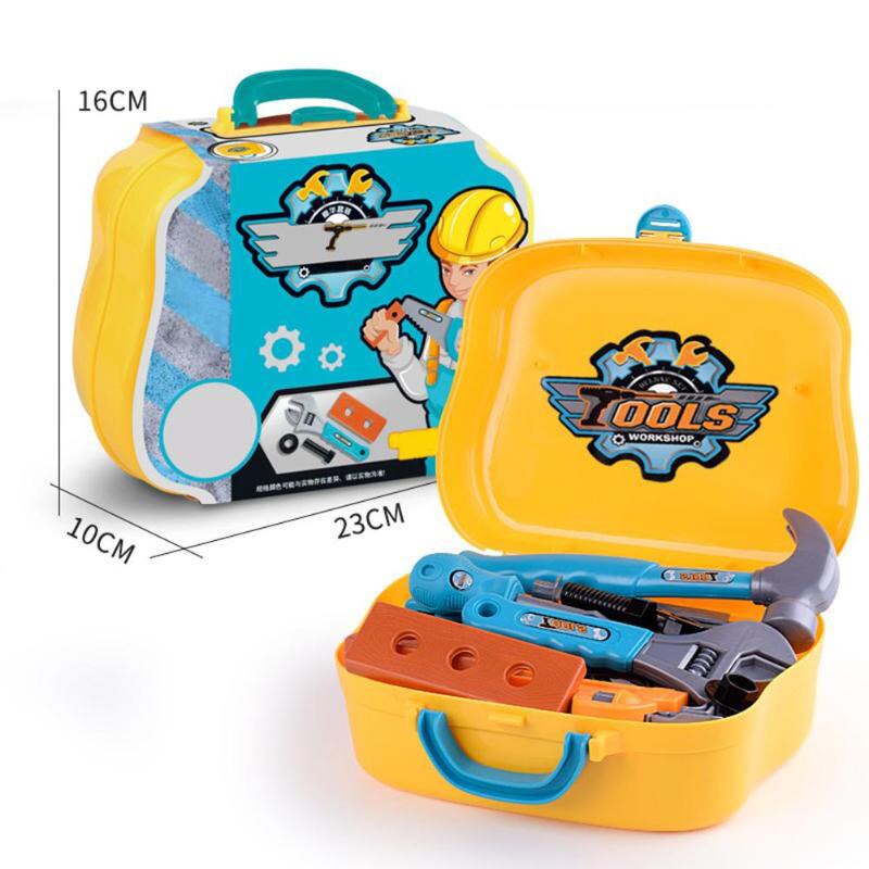14Pcs Kinder Tragbare Toolbox Spielzeug Simulation Demontage Reparatur Tool Set Pretend Spielen Spielzeug Kit