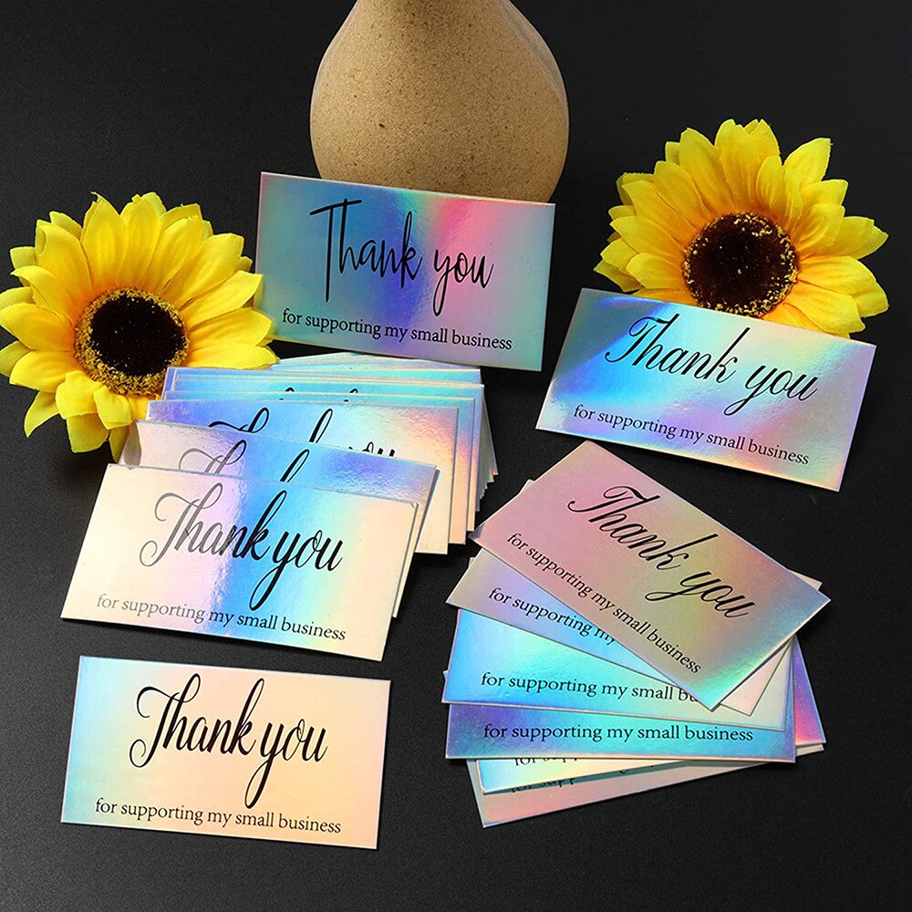 Thank You for Your Order Business Cards Shopping Purchase Thanks Greeting Cards Appreciation Card for Small Business 5*9cm