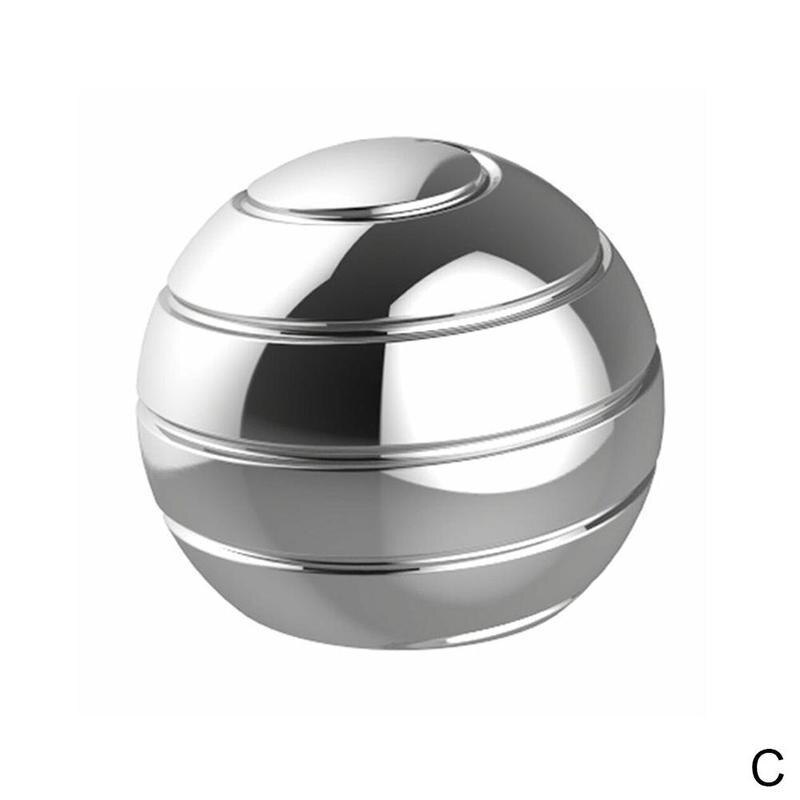 Mini roterande gyro dekompression bordsleksak roterande leksak gyro roterande hypnotisk lättnad stress leksak finger gyroskop flytande flik  i8 k 4: Silver-