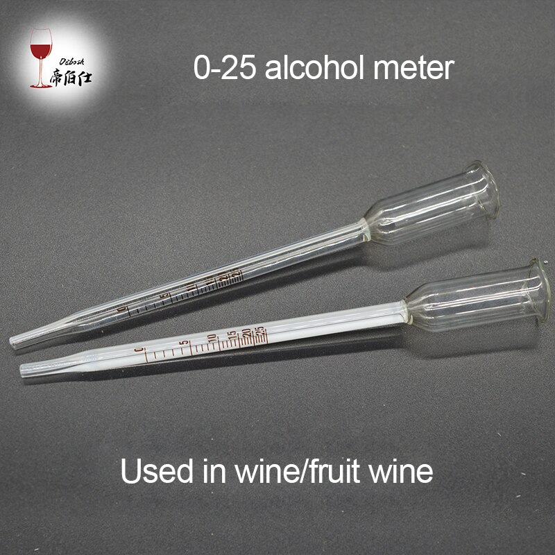 Wine/fruit wine alcohol meter 0-25 degrees to measure the alcohol content of dry wine/fruit wine, household wine accessories