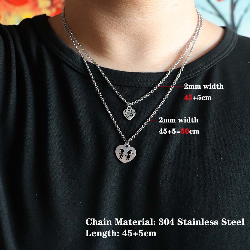 Girocollo del bambino delle donne dei monili della collana del pendente chiave dell'ancora dell'albero di lusso della catena dell'acciaio inossidabile di stile popolare per il partito dell'amica femminile