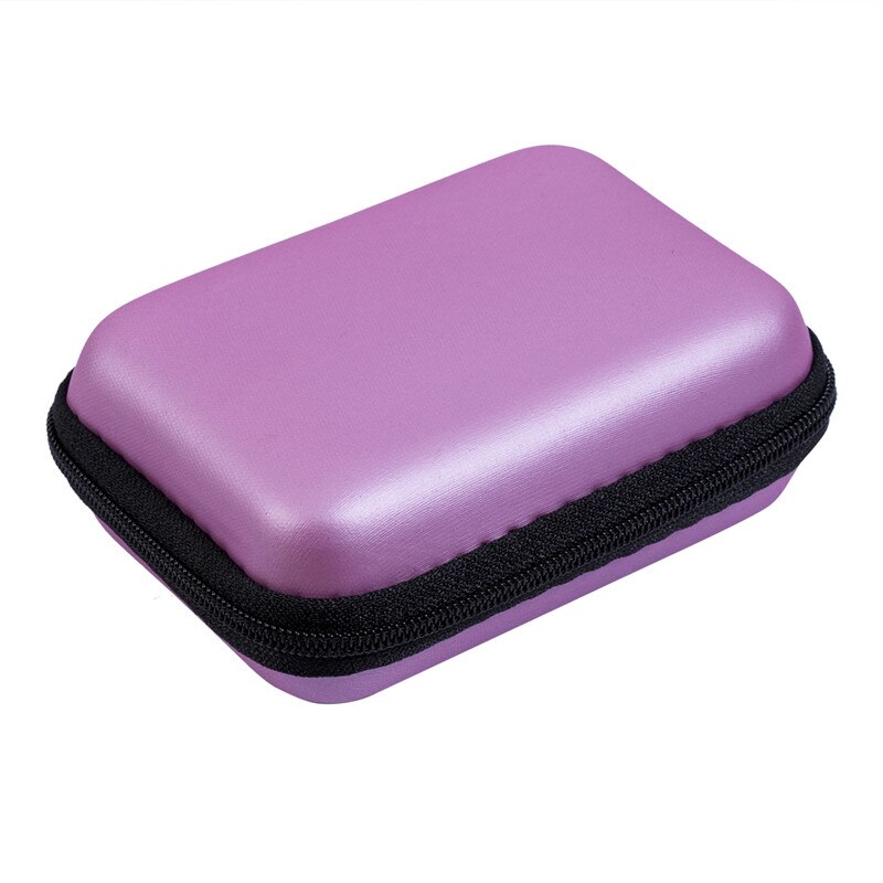 Draagbare Reizen Organizer Case Voor Usb Kabel Oortelefoon Oximeter Doos: Roze