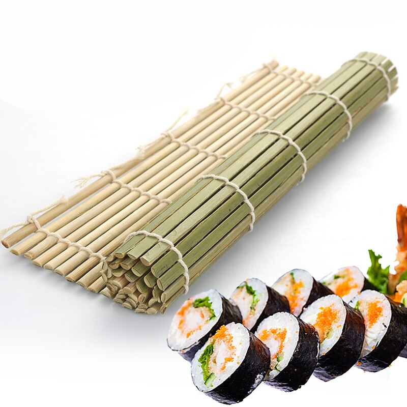 DIY Bamboo Sushi Mat Gadgets Sushi Rolling Roller Non-stick Sushi Curtain Hand Maker Sushi Tools Cooking Kitchen Accessories