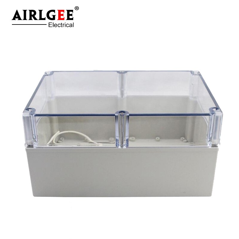 263 * 182 * 125mm abs / st genomskinligt lock vattentät elbox plast kopplingsdosa  ip65 utomhus el projekt box