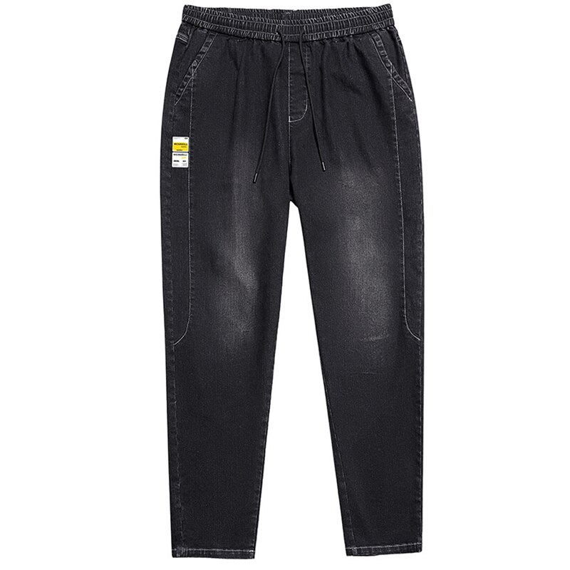 Men motorcycle jeans denim streetwear elastic waist wrinkle-resistant pants casual riding men plus size XL-6XL jogging