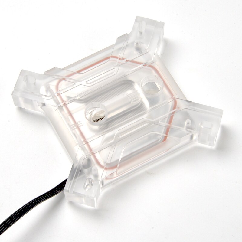 Syscooling C27 CPU Water cooling block copper plate acrylic top for intel 115X socket PC liquid cooling with 5v RGB lights