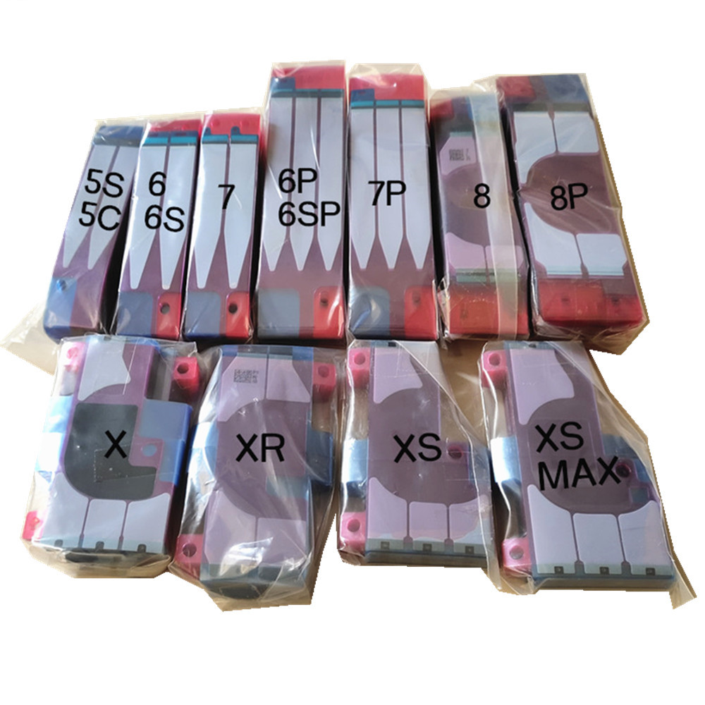 10PCS/LOT Battery Adhesive Sticker For iPhone X 5s 5c 6 6s 7 8 plus XR XS MAX Battery Glue Tape Strip Tab Replacement Part