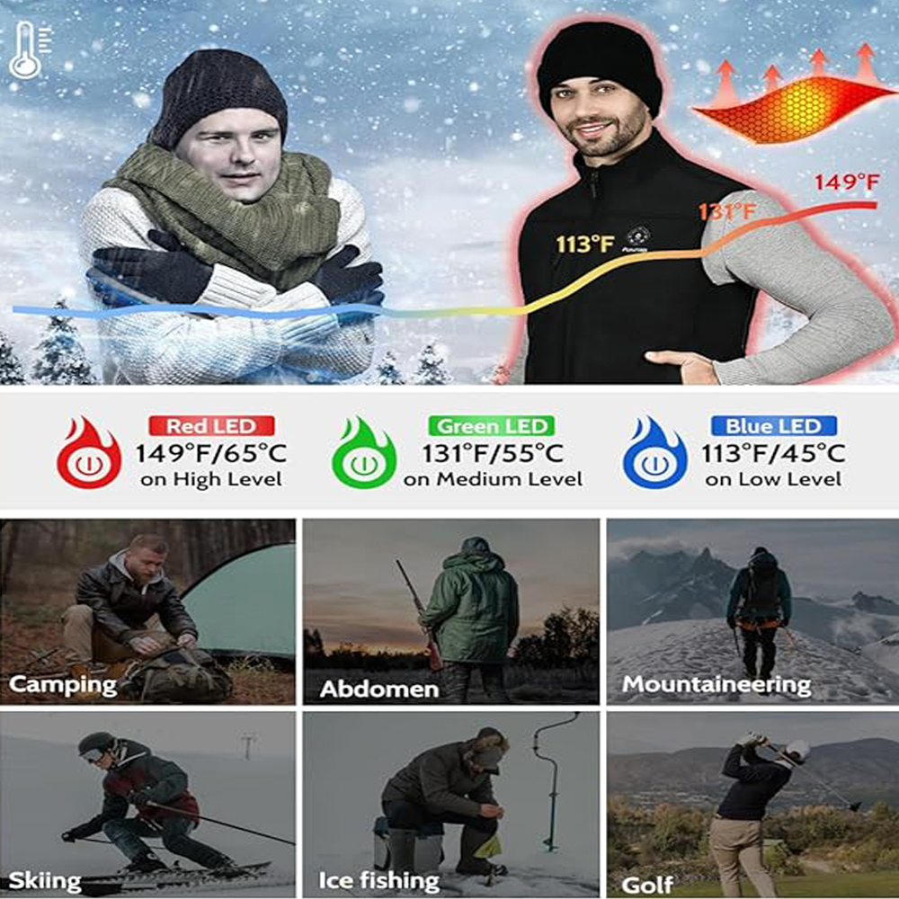 Verwarmd vest Heren Dames Elektrisch verwarmde jassen Sportkleding Verwarmde jas Grafeen warmtejas USB-verwarmingsjas voor kamperen