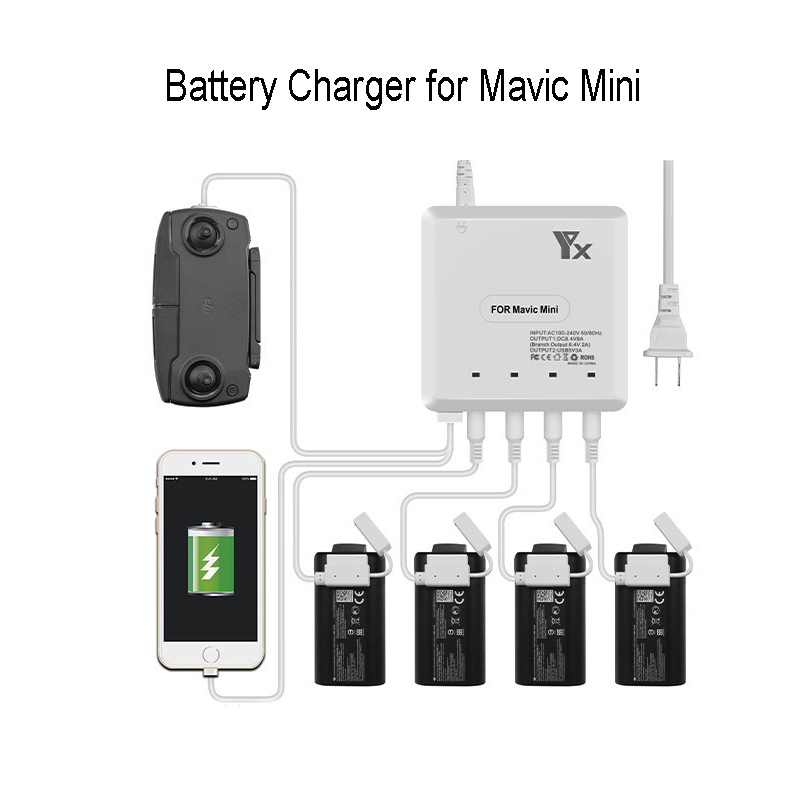 Batterij Oplader Voor Dji Mavic Mini Batterij Afstandsbediening Balance Charger Mavic Mini Accessoires (Us Eu Uk Au Voor optioneel)
