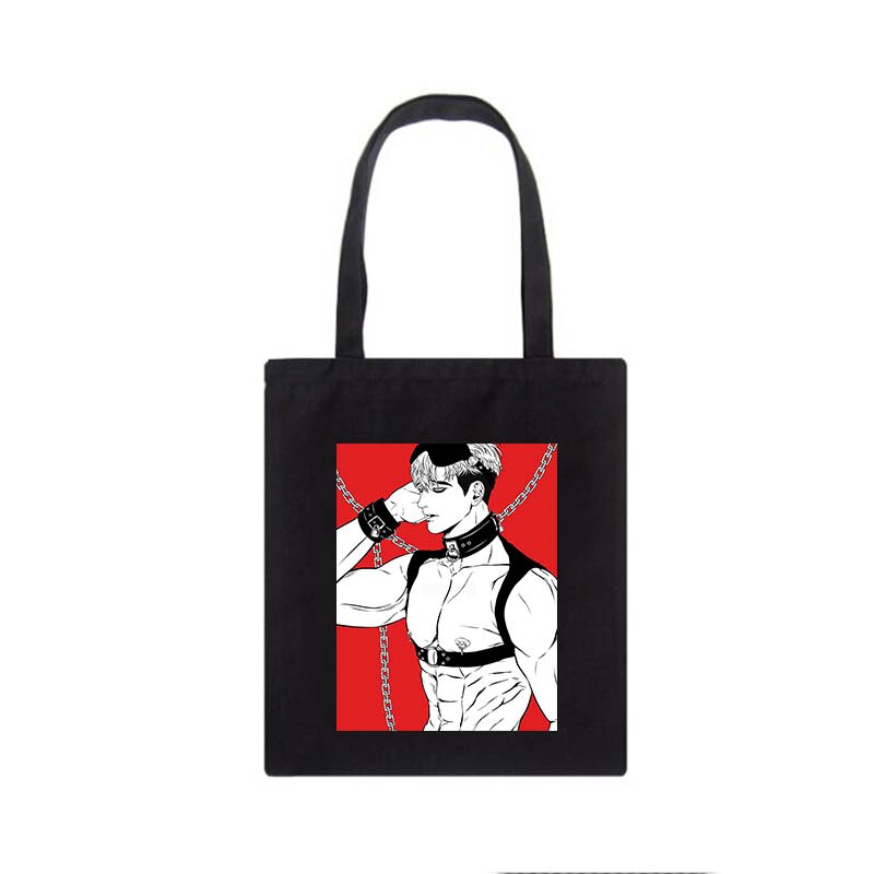 Sangwoo Yoonbum Doden Stalking Canvas Tas Koreaanse Cartoon Shopper Tas Vrouwen Tas Ins Grote Capaciteit Casual Vrouwen Schoudertas: Hei04