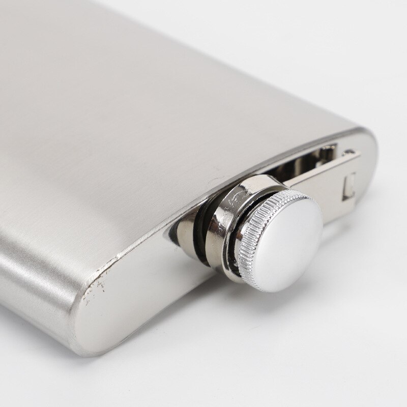 1-10oz Stainless Steel Hip Flask with Funnel Pocket Hip Flask Alcohol Whiskey Hip Flask Screw Cap Portable Drinkware Barware