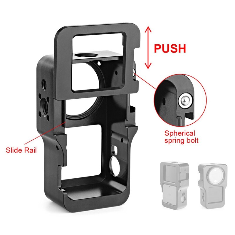 Schutzrahmen in kaninchenkäfigform, sturzsichere schutzabdeckung, kamera-wärmeableitungsrahmen für dji action 2