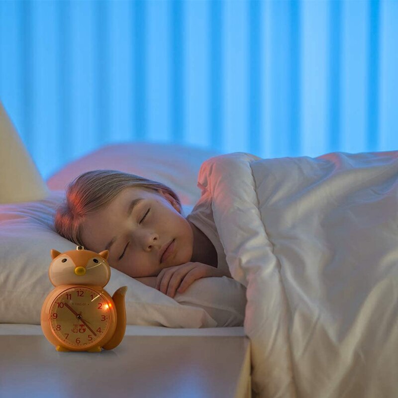 Alarm Clock for Kids, Loud Music Alarm Clock with Backlight and Snooze Function, Easy Setting Silent Battery Operated