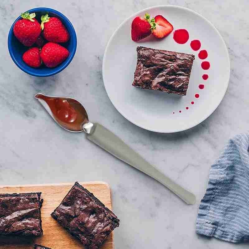 1pc multifuncional Chef decoración lápiz Anti-slip portátil de acero inoxidable salsa postres pintura café cuchara, utensilios de cocina