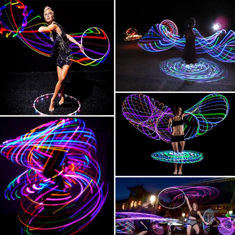 LED Licht Reifen Tanzen Fitness Kreis Durchführung Sport Ausrüstungen verlieren Gewicht Für freundlicher Erwachsenen Hause Innen Multi Farbwechsel