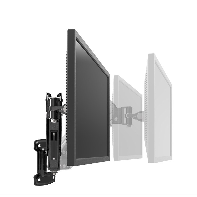 LG310C Heavy-Duty Gas Spring Full Motion Wall Mount 17"-27" LCD LED Monitor Holder TV Mount Loading 2-10kgs VESA 75/100/200mm