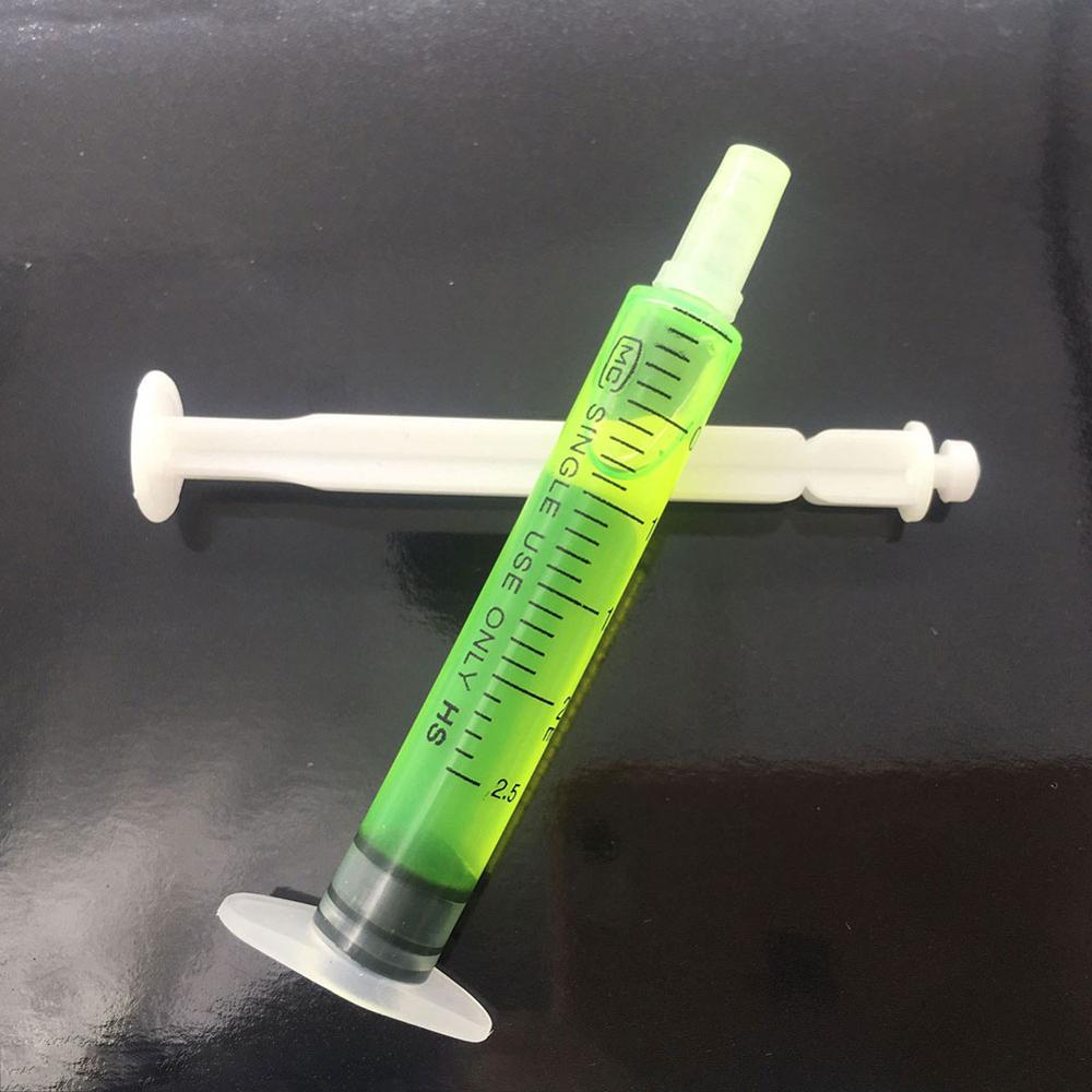 3pc fluorescerende olje med fluorescerende lekkasjedeteksjon lekkasjetest uv-fargestoff for deteksjon klimaanlegg for reparasjon av bila/c-rørledninger