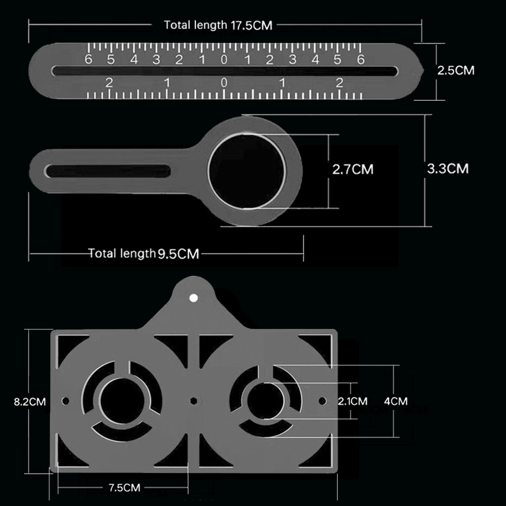 12/9/6 -fold vinkel lineal multi vinkel aluminiums legering måle lineal perforeret form skabelon værktøj locator bor guide flise hul