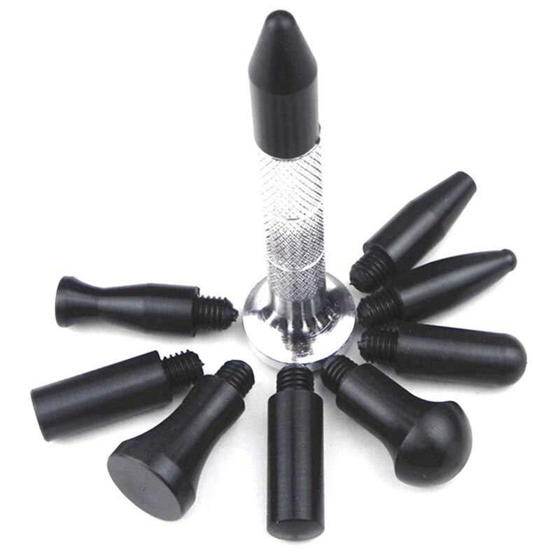 Juego de pluma de reparación de plástico para coche, eliminador de abolladuras sin pintura para el cuerpo del vehículo, Herramienta de mano de Metal de reparación de aplanamiento