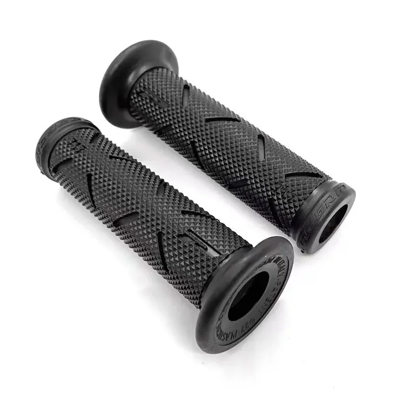 2 stücke 7/8 "22mm Universal-Motorrad griff griffe CNC Aluminium Gummi Rot Blau Gold Lenker griff für Roller E-Bike Motorrad: Blau