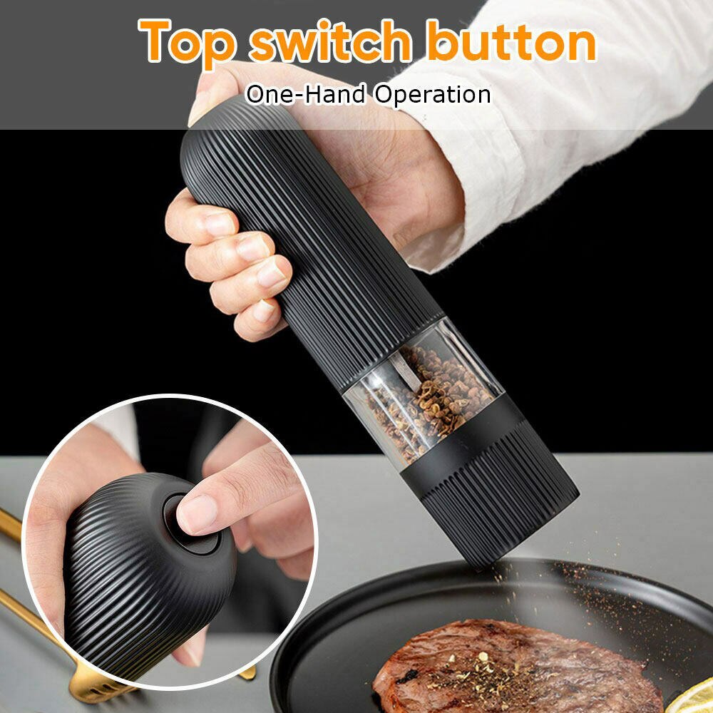 2pcs Electric Pepper Grinder Adjustable Electric Salt And Pepper Grinders Battery Operated Mills Grinder Great