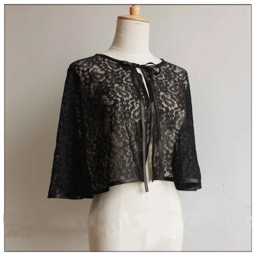 Bolero de encaje de boda para mujer, capa de noche, Bolero, chaquetas de para novia, abrigo