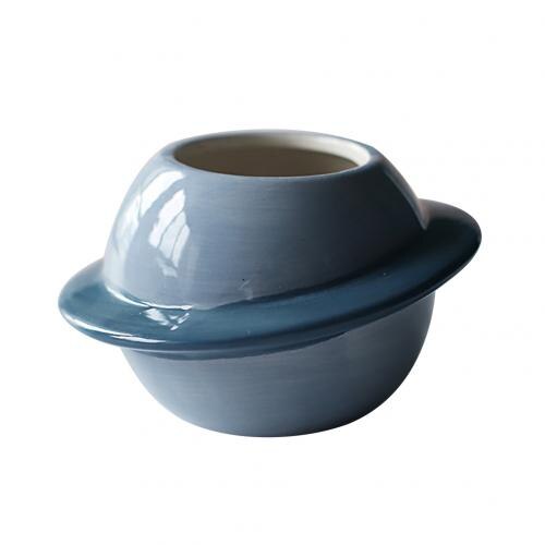 Planet keramisk pot til succulentmini planetform keramisk saftig bonsai blomsterpotte desktop altan gård indretning hjem: Blå
