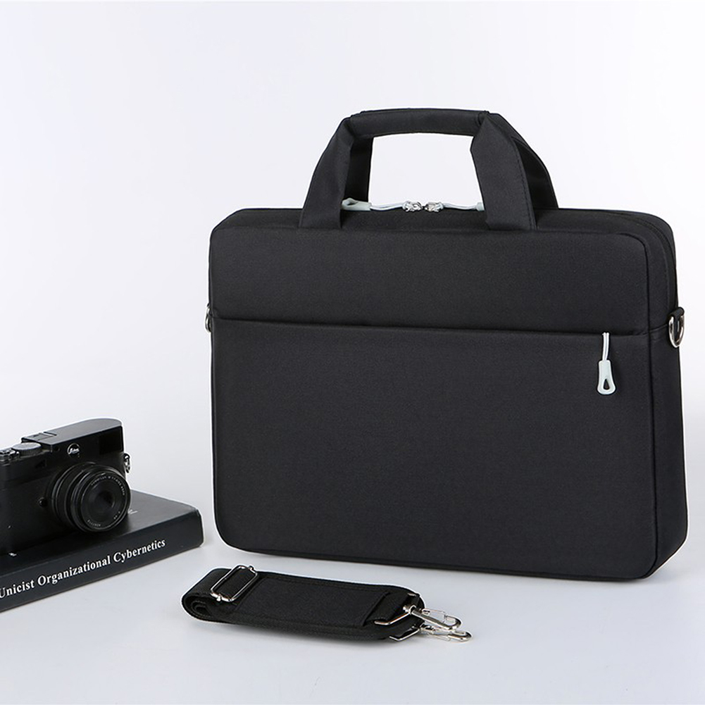 Torba na laptopa Torba na laptopa na laptopy 15 cali Smukła, minimalistyczna przenośna teczka z uchwytem na podróż służbową: Black