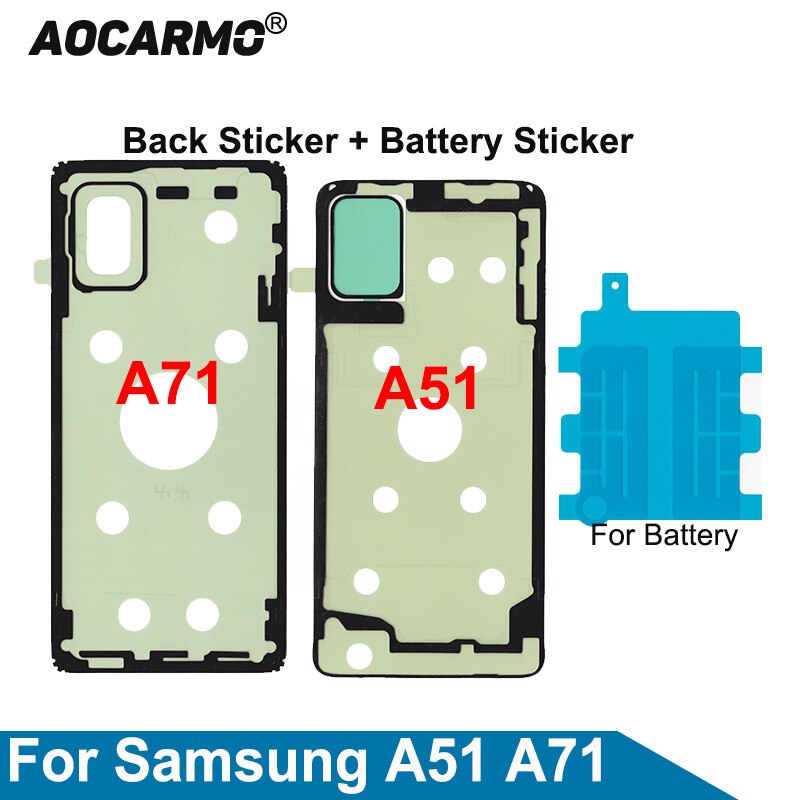 Aocarmo Voor Samsung Galaxy A51 A71 SM-A7160 SM-A5160 Achterkant Lijm Batterij Sticker Lijm Vervangende Onderdelen