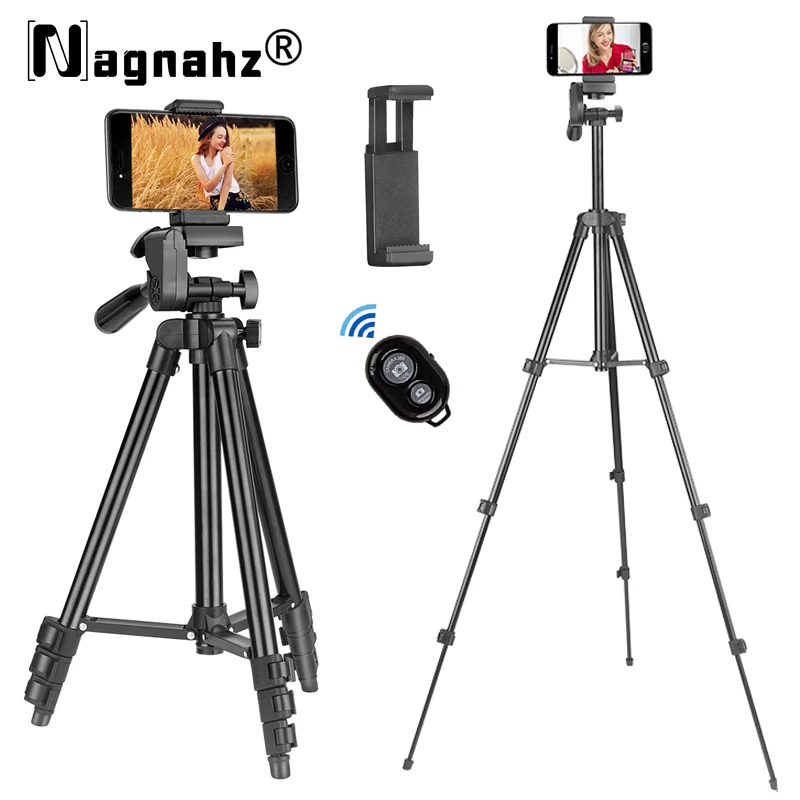 Treppiede 3120 per telefono Supporto universale per treppiede video per telefono da 100 cm con supporto per fotografia per registrazione video remota selfie Bluetooth