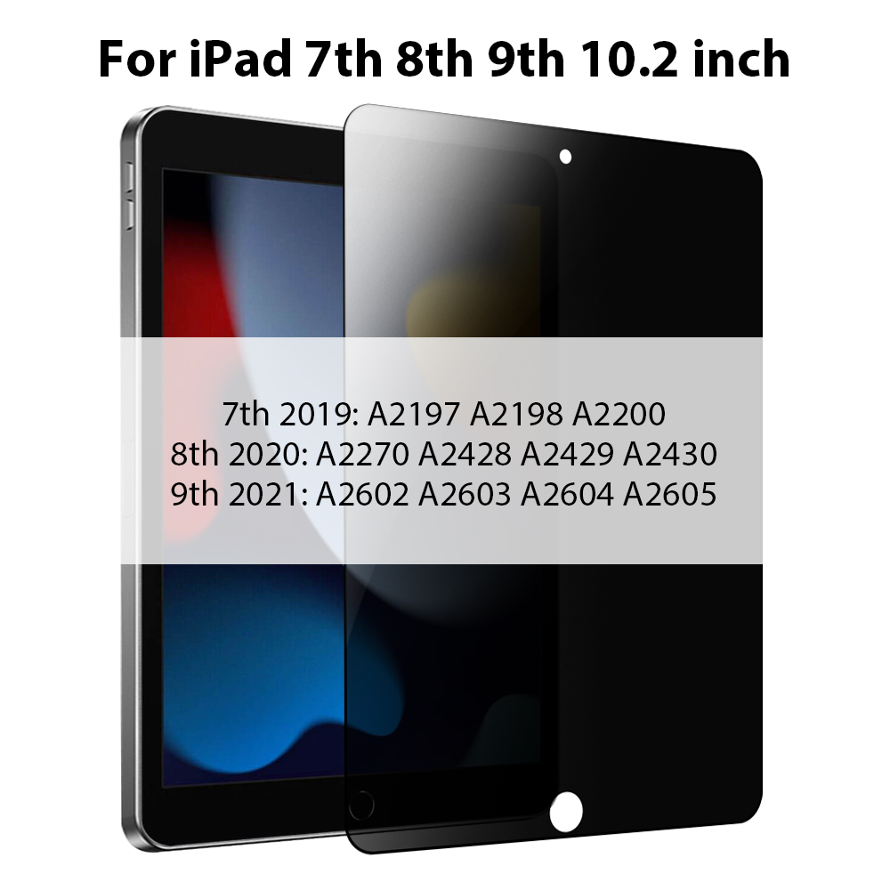Privacy Glass For iPad Pro 12.9 11 6th 12 9 9th 10th Gen 10.9 Screen Protector For iPad Air 5 4 3 Mini 6 10.2 Anti Peeping Film: Yellow