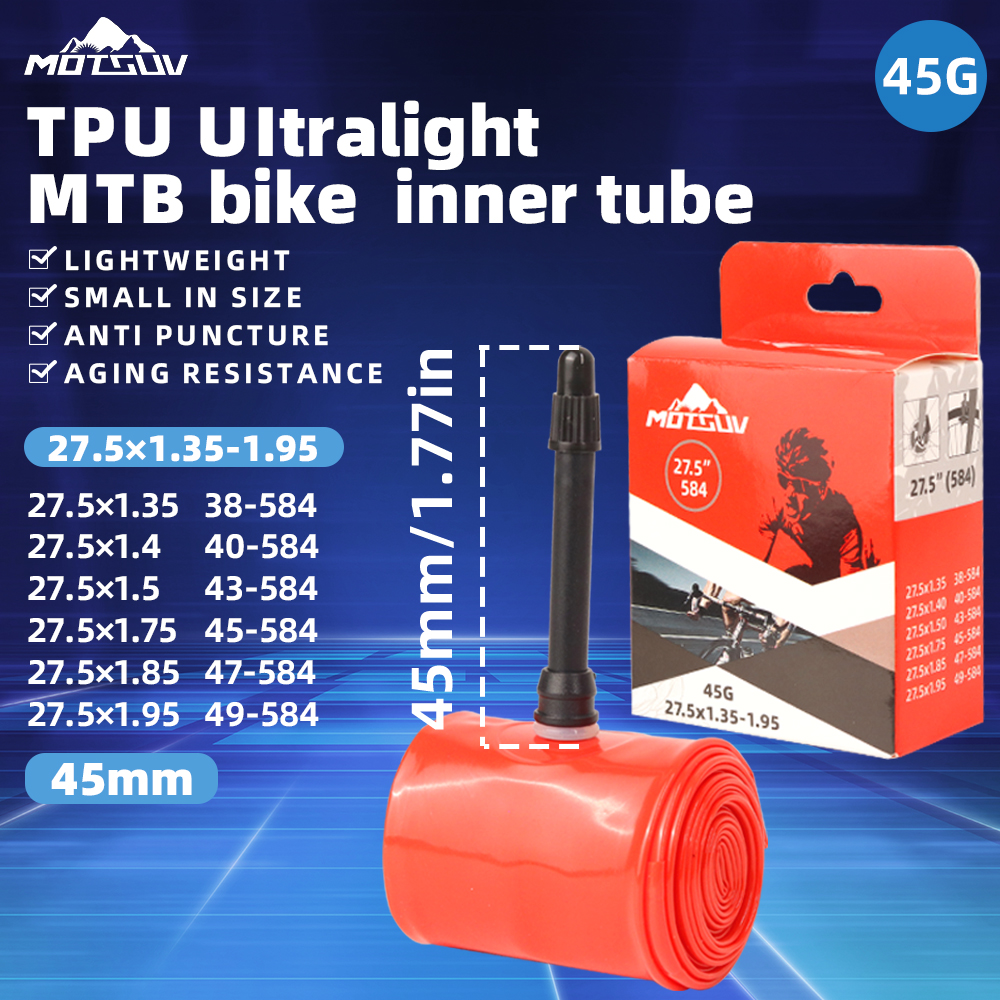 Tubo interior de TPU ultraligero para bicicleta de montaña, piezas de tubo interior de neumático de bicicleta de carretera, válvula francesa de 16 pulgadas, 18 pulgadas, 20 pulgadas, 22 pulgadas, 24 pulgadas, 26 pulgad: royal blue