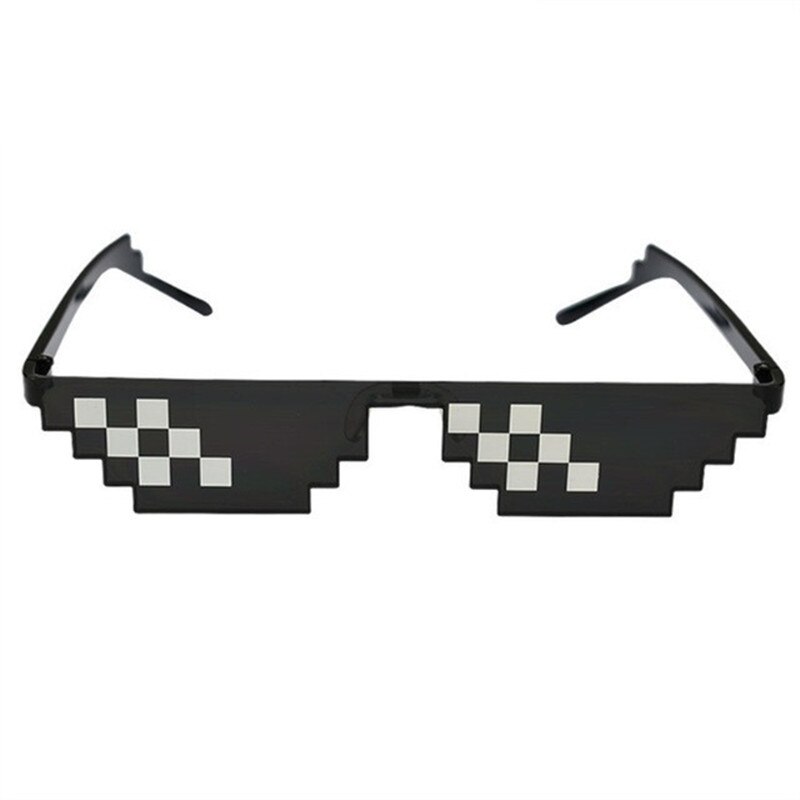 Moda 8 Bit Thug życie okulary Pixelated mężczyźni kobiety marka Party okulary mozaika UV400 Vintage okulary Unisex prezent okulary: 02