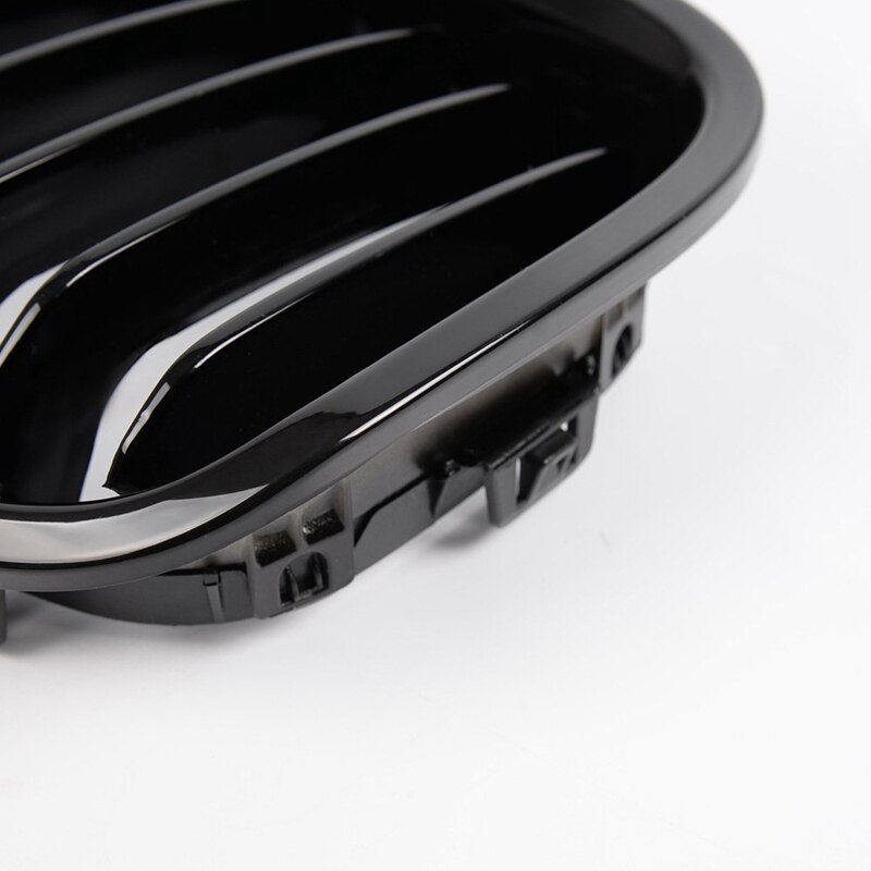 Front Hood Grille/Grilles Single Slat Kidney Grille Frame High Gloss Black Fence Grille Compatible for BMW F20 LCI 1-Series