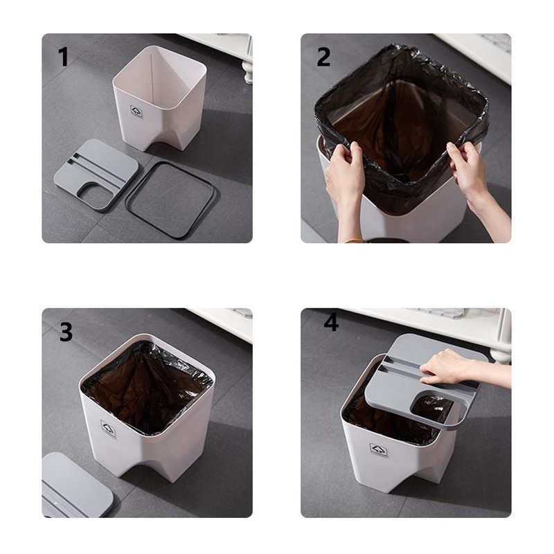 Stackable Household Trash Can Classification Trash Can Kitchen Bathroom Trash Bin Recycling Bin Dry And Wet Separation Waste Bin