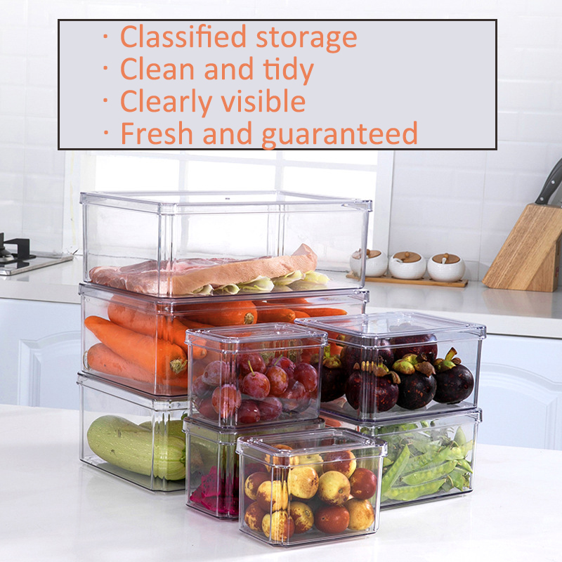Transparent Airtight Pantry Pasta Box Multigrain Sealed Cans Food Storage Container Plastic Kitchen Refrigerator With Lid Cereal