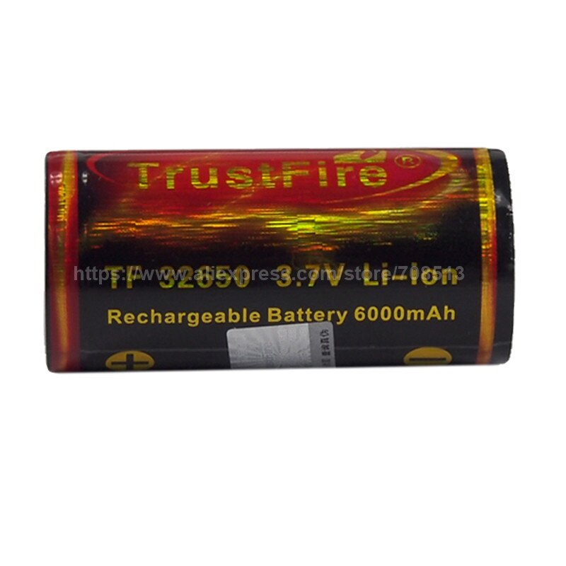 TrustFire 32650 3.7V 6000mAh Rechargeable Li-ion 32650 Battery With PCB