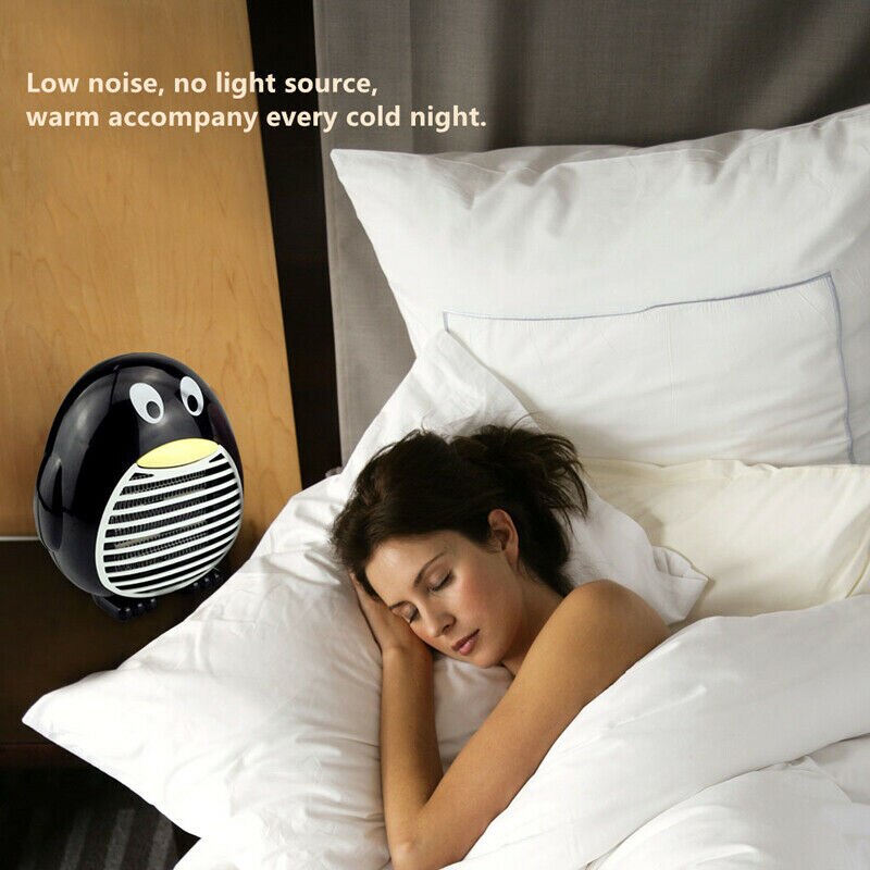 Cute Mini Heater Fan Heater Portable Electric Penguin Heaters for Office Desktop Table Home Dorm Indoor Use EU UK US Plug