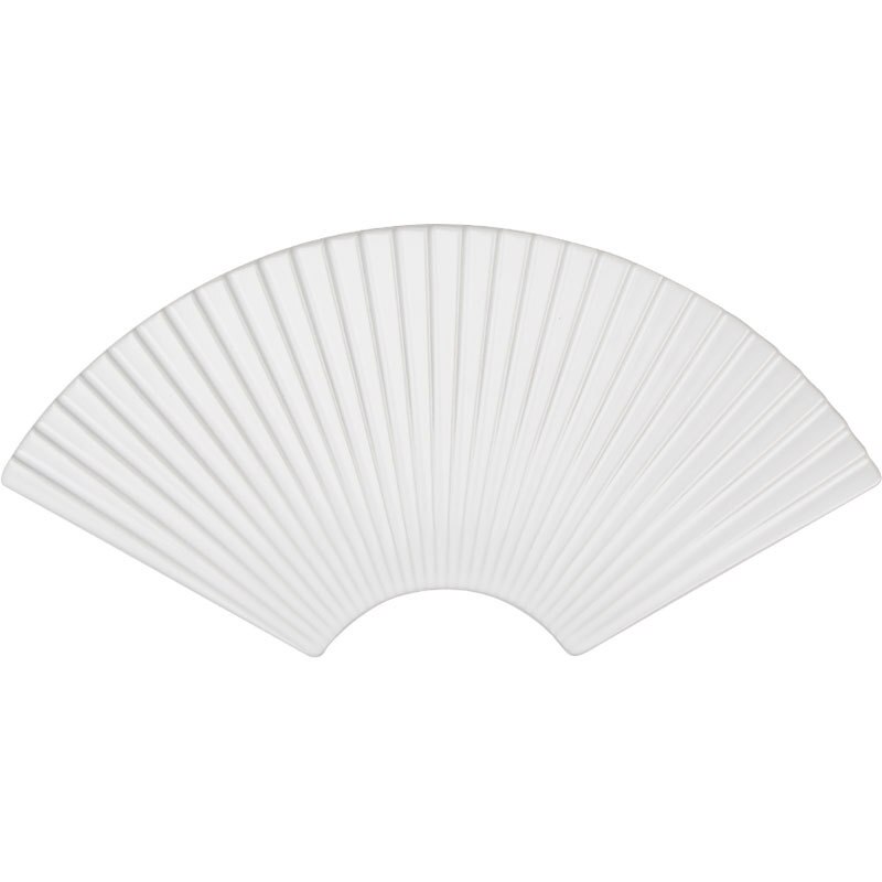 Platos en forma de abanico para servir, vajilla de cerámica, platos japoneses especiales para Sushi, comida, pastel, aperitivos, plato de soporte de exhibición, empalmable: White