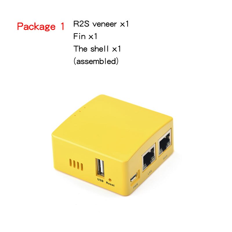 NanoPi R2S OpenWrt system RK3328 mini router dual gigabit port 1GB of large memory: Package 1