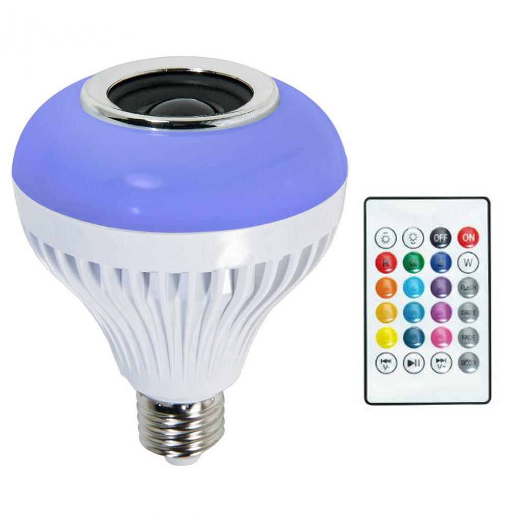 5-7W Wireless Bluetooth Speaker Lamp LED RGB Music Playing Bulb Light E27 Dimmable, 6500K Cool White Emergency Bathroom Wifi