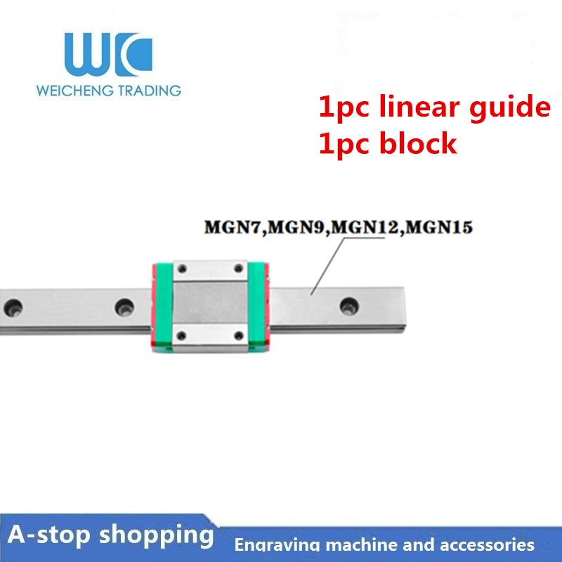 cnc parts MGN15 1000 1050mm miniature linear rail slide 1pc MGN15 linear guide+1pc MGH15C MGN15H carriage block cnc pats