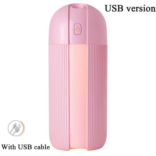 ESR Car Air Humidifier Mini USB Portable Diffuser Wireless Car Humidifier 280ml Nano Spray Mute Clean Air Care for Auto Home: USB-Pink