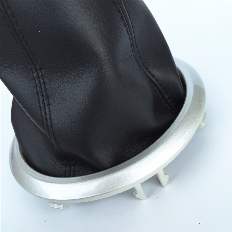 Pomo de cambio de marchas para Suzuki Swift MK2, cubierta antipolvo, marco de cuello, puntada roja/negra, 2005, 2006, 2007, , ,